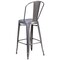 Merrick Lane Geralt Modern Stool with Powder Coated Metal Frame for Indoor Use